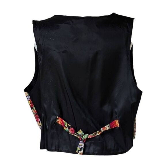 Pumpkin Patch Fall Autumn Flower Vest Light Weight Jacket Size L Basic Editions - Picture 5 of 7
